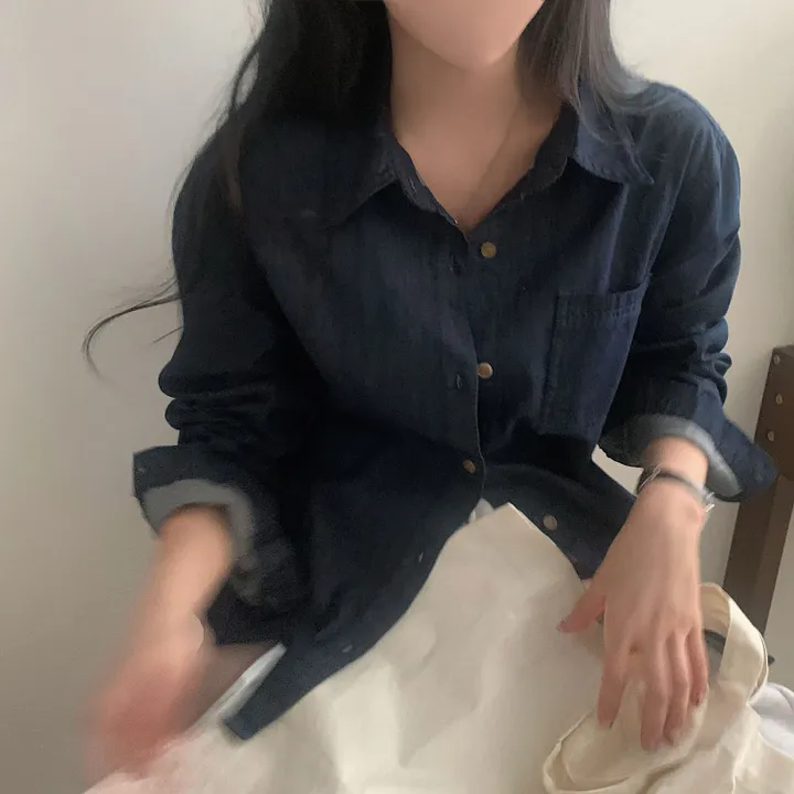 [여유핏🤍/논페이드원단*.*] 안느 데님 생지셔츠, 남방 - 4color 상세 이미지 20
