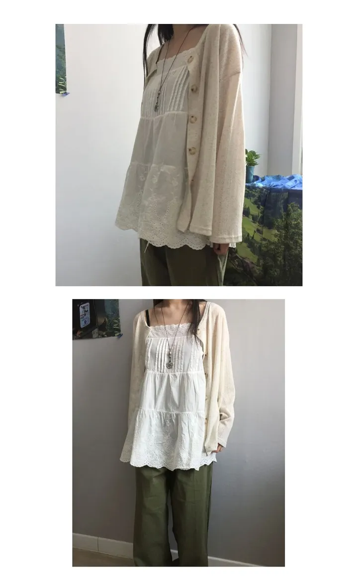 [햇빛차단/루즈핏] 올리빈 린넨 단추 가디건 (2color) 상세 이미지 19