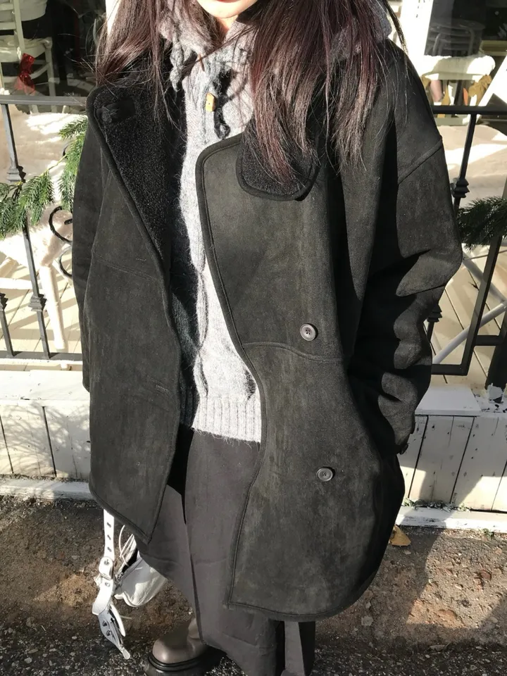 [하객룩💖] 스웨이드 무스탕 하프코트 (2c) 상세 이미지 27