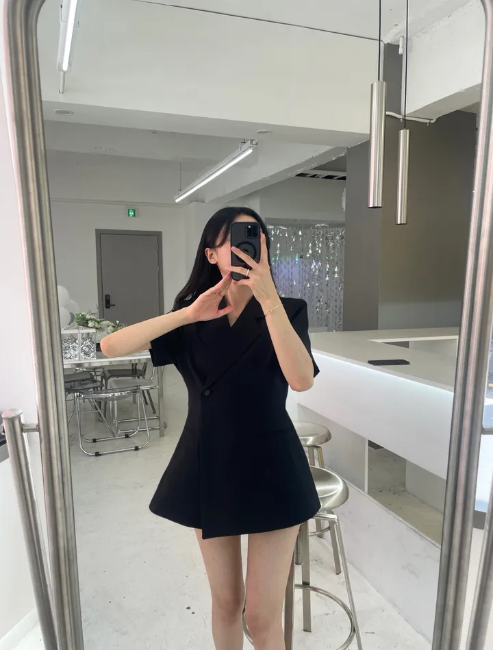 [무조건‼️/여름하객룩/체형보정] 반팔 랩 라인 자켓 3color 상세 이미지 6