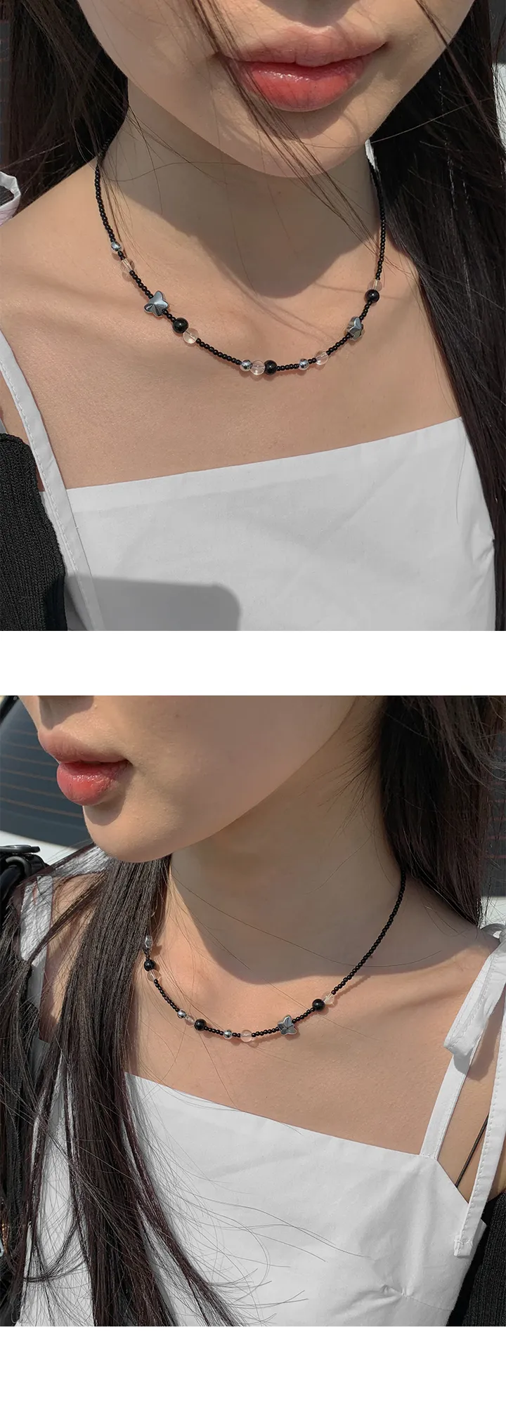 [특가세일🖤]로브 나비 비즈 목걸이 상세 이미지 4