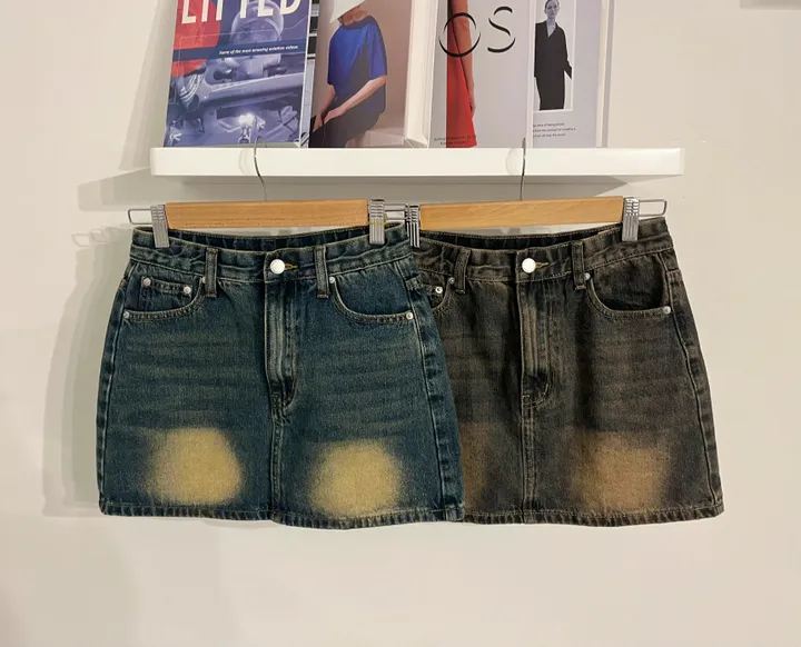 당일출고![단독/시밀러룩] 봄 가을 스웨이드 자켓 크롭 오버핏 워싱 청치마 청바지 커플룩 상세 이미지 33