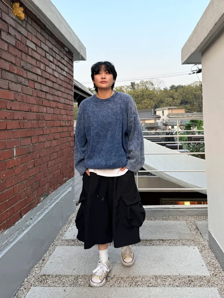 (누적 1000장)(4COLOR) 빅포켓 나일론 8부 카고팬츠 (카고반바지, 여름반바지, 8부팬츠, 와이드반바지, 카고하프팬츠, 나일론팬츠) 상세 이미지 49