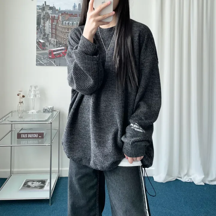 String knit mtm [unisex] 상세 이미지 4