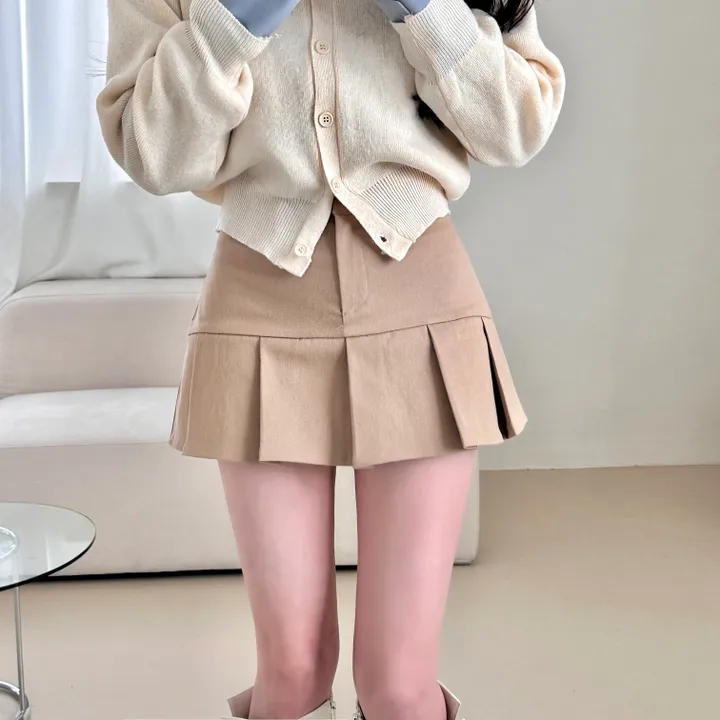 [허리잘록~/벚꽃룩!] 데일리 무지 브이넥 크롭 긴팔 니트 가디건 - 5color 상세 이미지 4