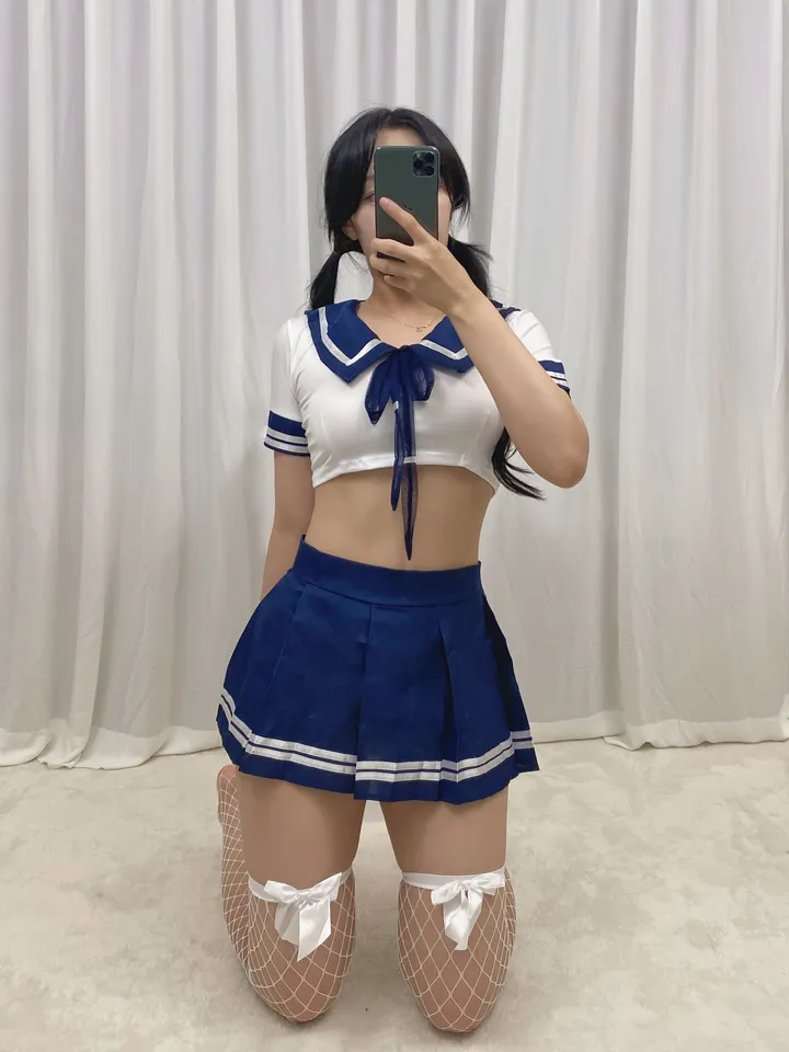 [ᰔ스타킹증정ᰔ/S-XL] 세라복 교복 할로윈 코스튬 졸업사진 남자친구 이벤트의상 방송 클럽 미니원피스 파티룩 빅사이즈 c1 상세 이미지 6
