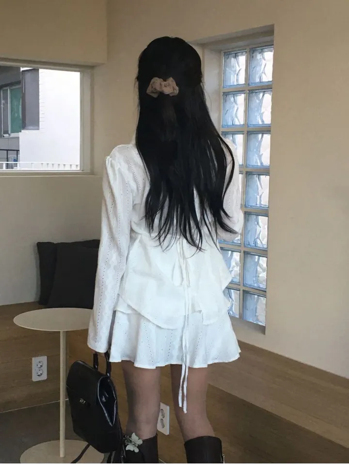 [봄신상🌼/세트상품] 투피스 펀칭 라운드 카라 세트 상세 이미지 17