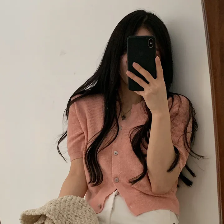 [재진행/부드러워요] 무드쩌는 린넨 하찌 반팔 단추 니트가디건;5col 상세 이미지 56