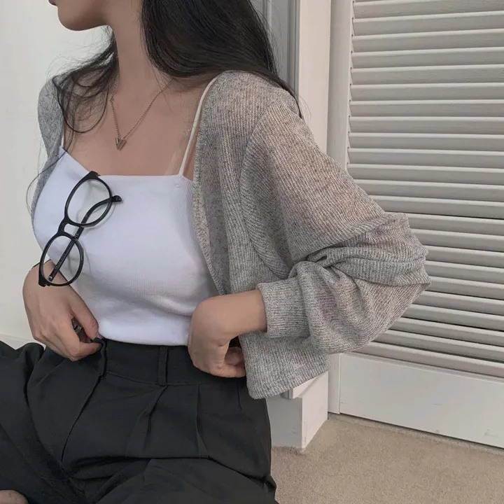 [햇빛차단☀️/블랙 당일출고!] 자체제작 #크치Made 순애 린넨 세미 크롭 볼레로 여름가디건 - cd (장마룩,워터밤,흠뻑쇼 필수템) 상세 이미지 20
