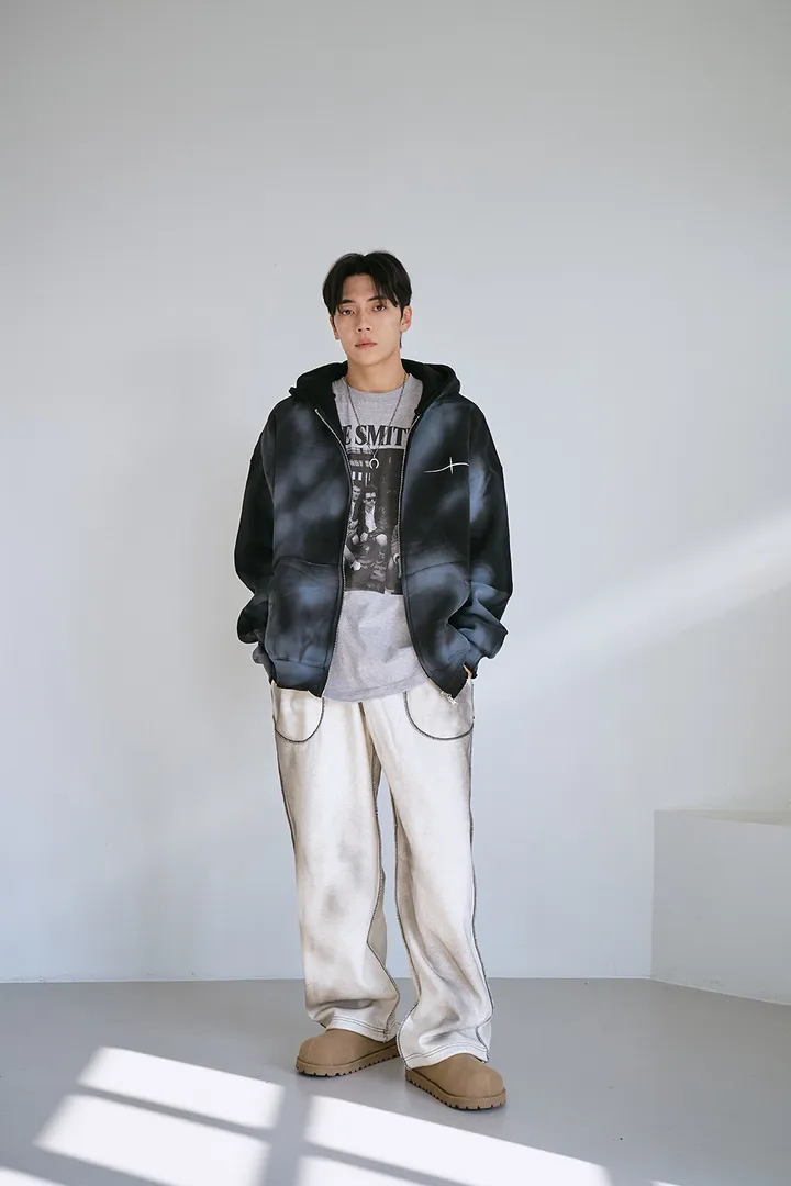 [UNISEX] 빈티지 워싱 더티 투웨이 후드집업 크롭 워싱  피그먼트 오버핏  핸드워머  커플룩 스트릿룩 빈티지룩 남여공용 유니섹스 크롭집업  빅사이즈 유니크 봄신상신상 물나염 상세 이미지 64