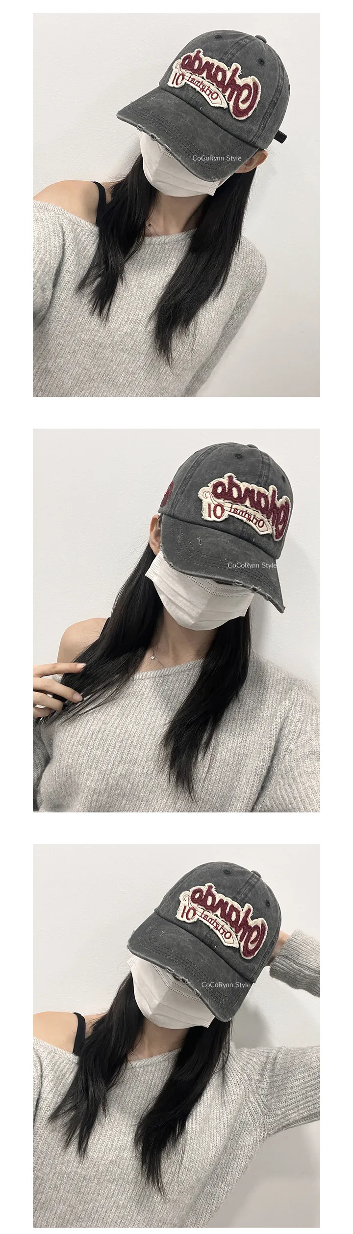 **당일출고** 올란도 빈티지 야구모자(5colors) 남녀공용 자수 모자 상세 이미지 5