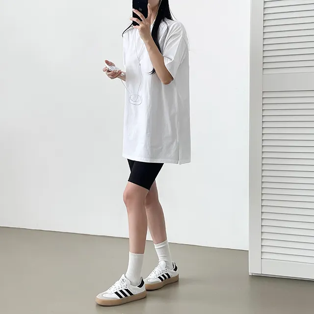 (2개묶음할인!/3기장) 목늘어남없는 옆트임 레이어드반팔티 3color 상세 이미지 22