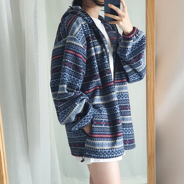남녀공용 오버핏 파타곤 플리스 후드집업 자켓 상세 이미지 23