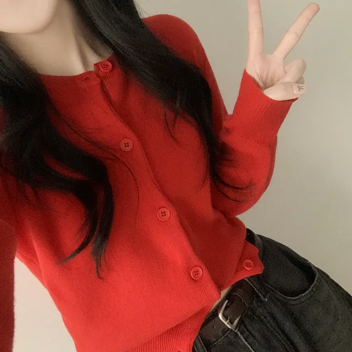 [팔뚝살커버!/포근~] 기본가디건 라운드 세미크롭 아방핏 니트가디건 상세 이미지 27