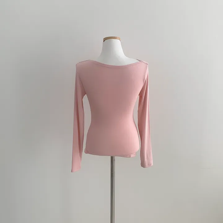 [🚀당일발송🚀]💗MADE💗 글램 촉촉 셔링 오프숄더 슬림 티셔츠 5color 상세 이미지 55