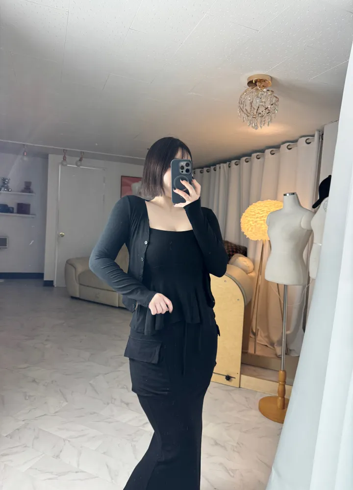 플레어 나시 가디건 투피스 세트 상세 이미지 36