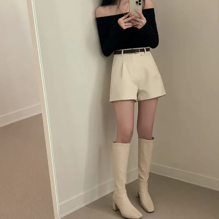 [데일리/벨트SET] 코지 원핀턱 벨트 슬랙스 숏팬츠 상세 이미지 31