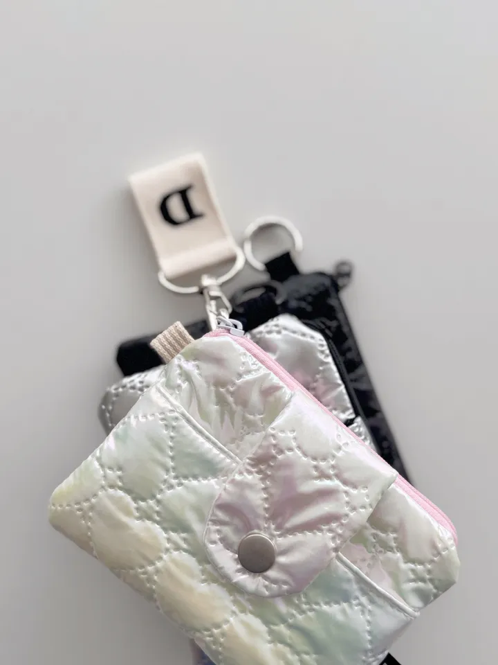 [handmade] 투웨이 카드지갑  패브릭 동전지갑 실버 블랙무광 오로라 상세 이미지 8