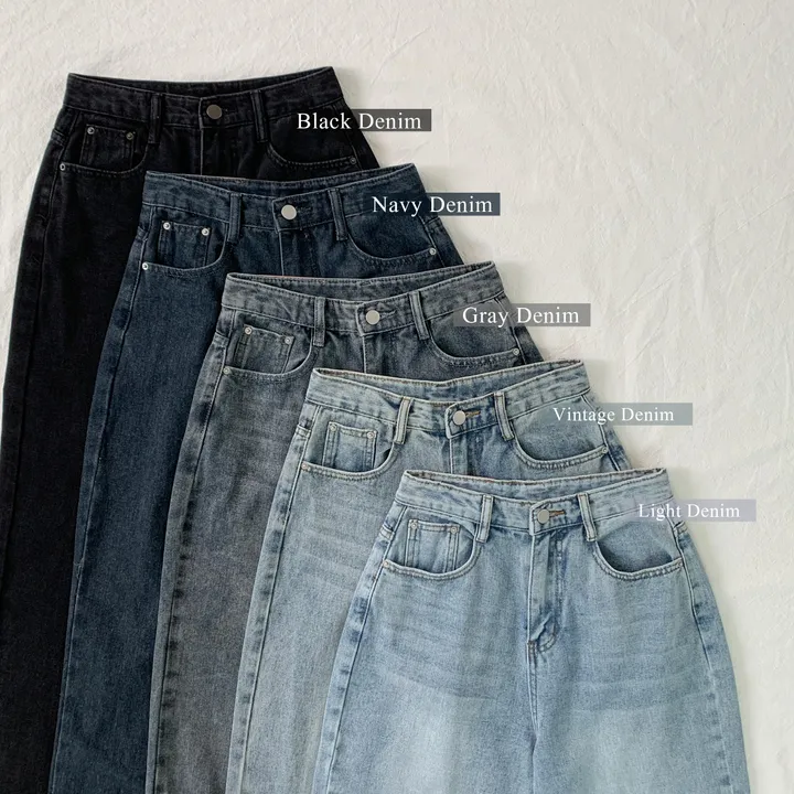 ["인생"데님🖤/기장선택/~XL] 올데이 하이웨스트 캣브러쉬 워싱 데님 와이드 팬츠 바지 키작녀 키큰녀 빅사이즈 청바지 상세 이미지 46