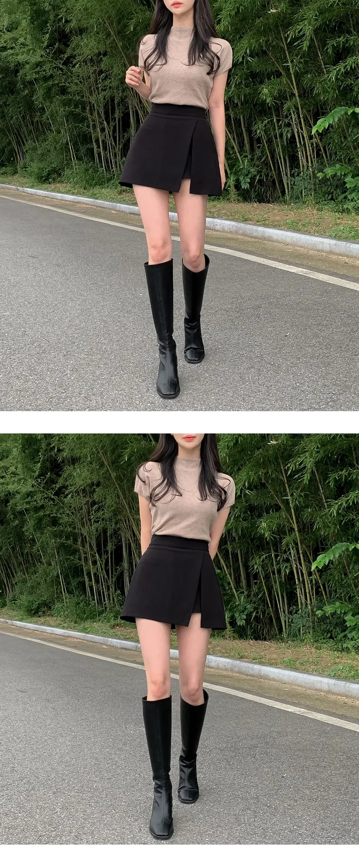 [1+1할인]제인 시보리 반목 폴라 반팔 캡소매 니트 (5color) 상세 이미지 2