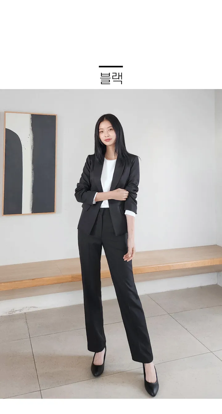 [2만장판매 가성비 바지정장세트] 44~100(XS~3XL) 면접복장 유니폼 발표의상 블랙 상세 이미지 13