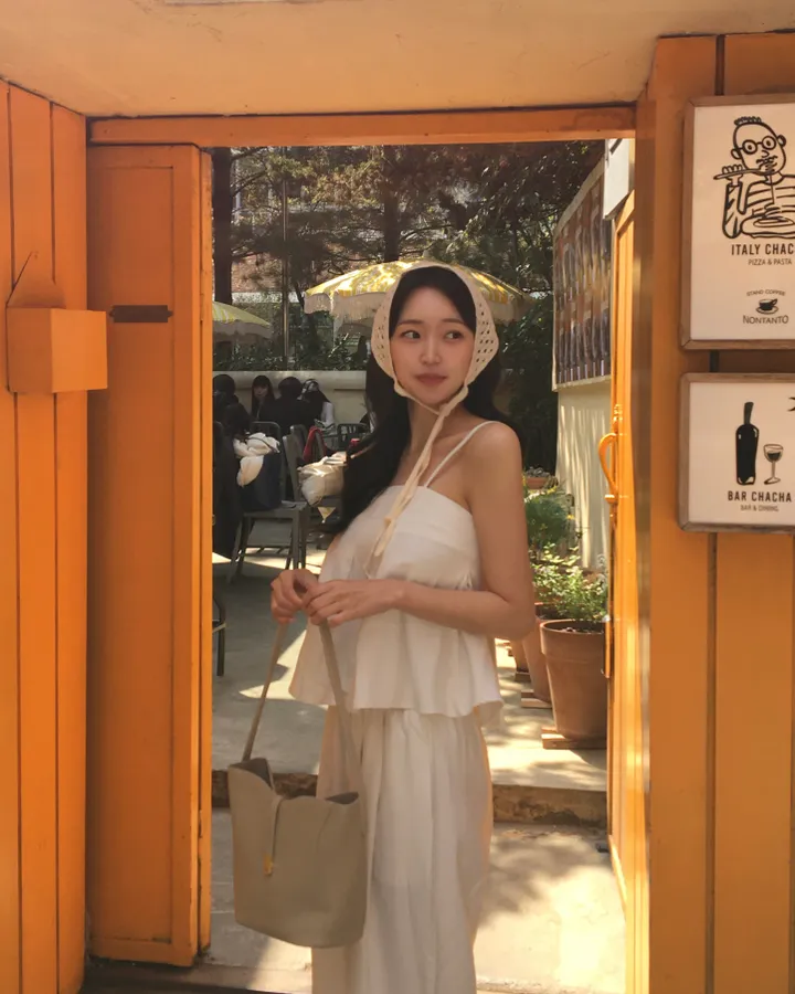 [ SETდ 고퀄 /  데이트룩 ] 아벨 핀턱 실루엣 투피스 블라우스 셋업 휴양지룩 여행룩 하객룩 상세 이미지 8