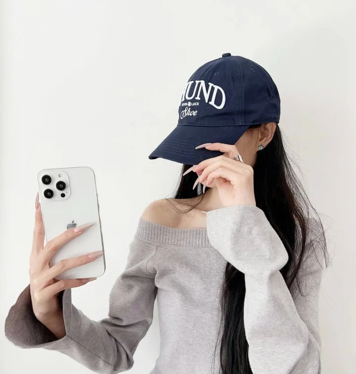[🎁1+1 할인 💥💥국내제작🖤단독 디자인 돈워리 남녀공용 얼굴 커버 데일리 레터링 챙모자 단체모자 빈티지 자수 블랙핑크 APT아파트 무지 볼캡 모자 상세 이미지 8