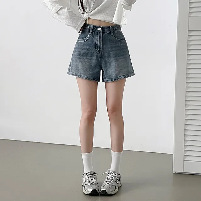 [컬러추가!/~2XL까지/made] 핏극찬, 시그니처 빈티지 데님숏팬츠 청반바지 4color 상세 이미지 45