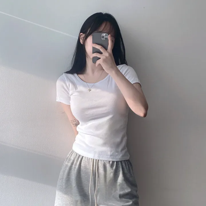 [11color/인생반팔] 코튼 데일리 부드러운 무지 라운드 반팔 기본 티셔츠 - 11color 상세 이미지 9