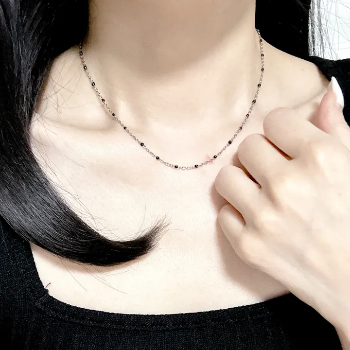 4주년 감사❤️6200원 [2개이상구매시할인]써지컬 데일리 초커 레이어드 목걸이 클립 십자가 하트 진주 볼드 군번줄 볼체인 블랙체인 상세 이미지 44