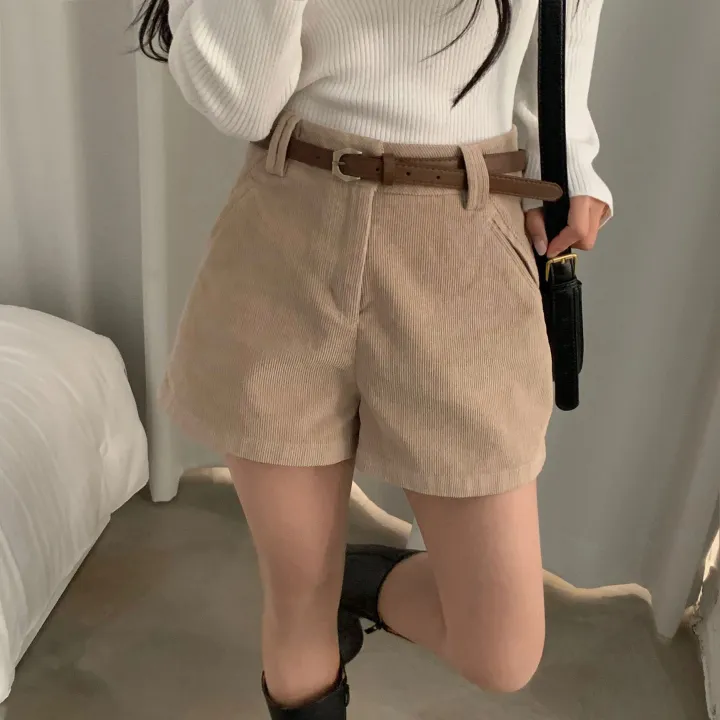 [벨트SET/말라핏!] 스윗 골덴 코듀로이 반바지 숏팬츠 - 3color 상세 이미지 6