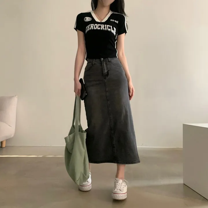 [찐만족도100%🤍] 블록코어 져지 배색 레터링 스트릿 크롭 반팔티셔츠 - 6color 상세 이미지 51