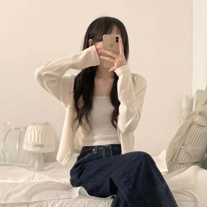 로로 펀칭 가디건 (8color) 상세 이미지 16
