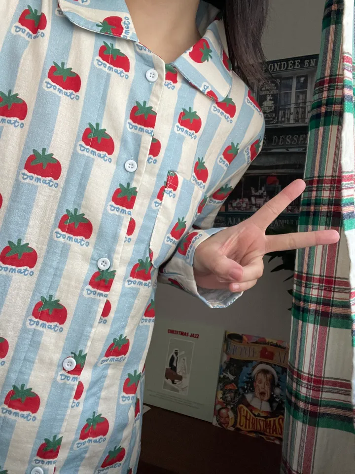 푸르른 토마토 잠옷 세트 홈웨어 파자마파티 생일선물 상세 이미지 19