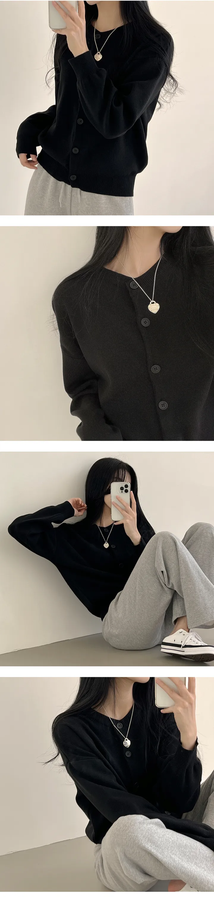 [무려14컬러~/색감맛집!] 요일별로 골라입는, 루즈핏 라운드 니트가디건 (14color) 상세 이미지 14