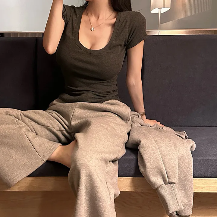 *DM폭주*[MADE][말라핏보장/인생템] 여리말라 유넥 골지 반팔티 유넥반팔 여리핏반팔 기본반팔 상세 이미지 31