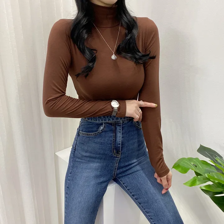 🚀당일발송🚀[6천장돌파/기모선택/묶음할인] 봄 가을 겨울 메이 부들 여리 폴라 티셔츠 이너티 상세 이미지 91