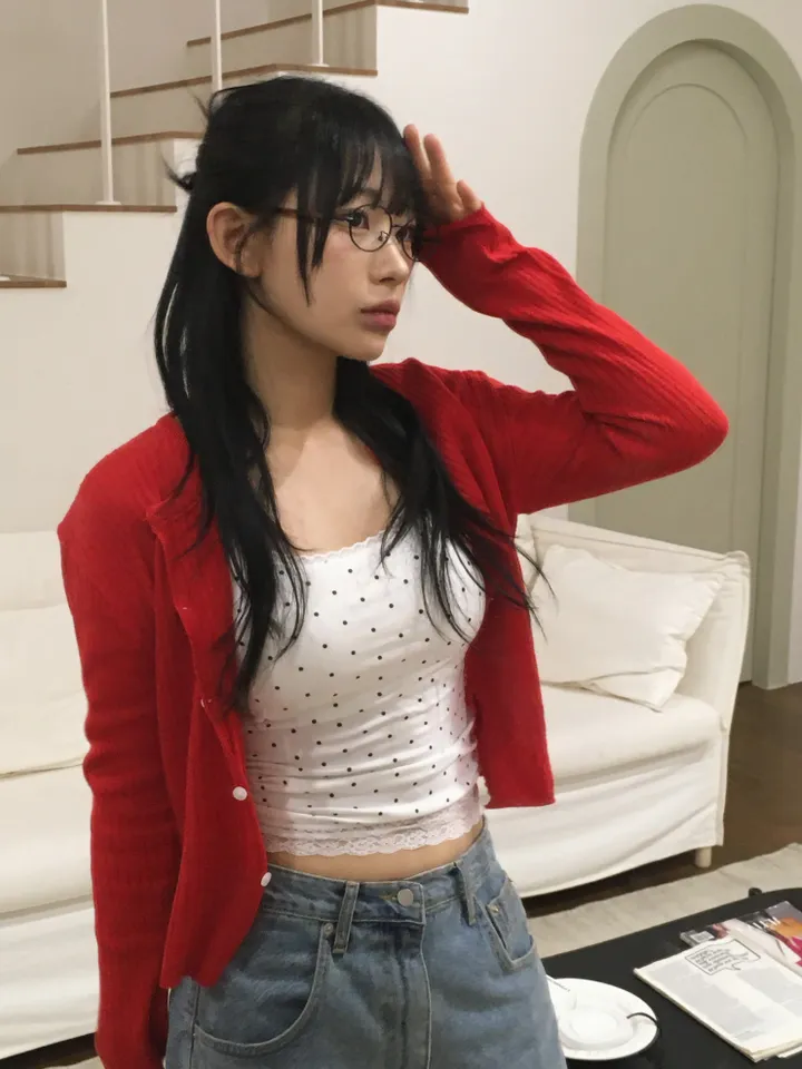*주문폭주 순차발송* 가성비 빈티지 사계절 린넨 라운드 데일리 가디건 니트 (6color) 상세 이미지 4