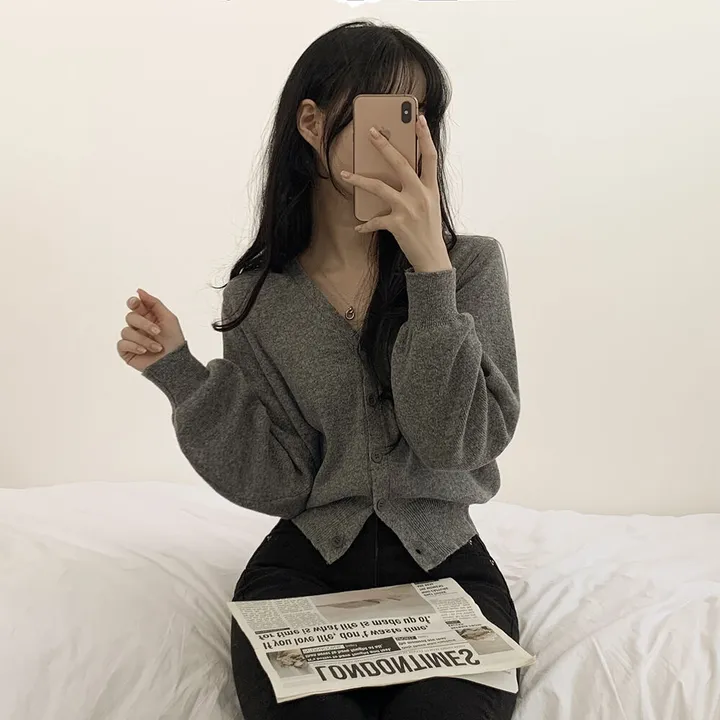[팔뚝살커버!] 허리잘록~ 포근 브이넥 데일리 브이넥 아방핏 니트가디건 상세 이미지 19