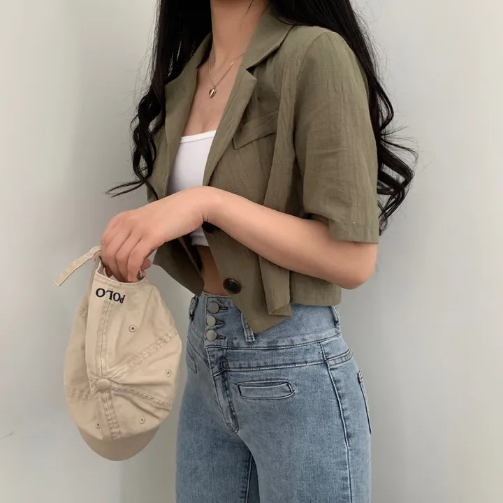 [베스트재진행] 린넨 크롭 반팔JK 상세 이미지 8