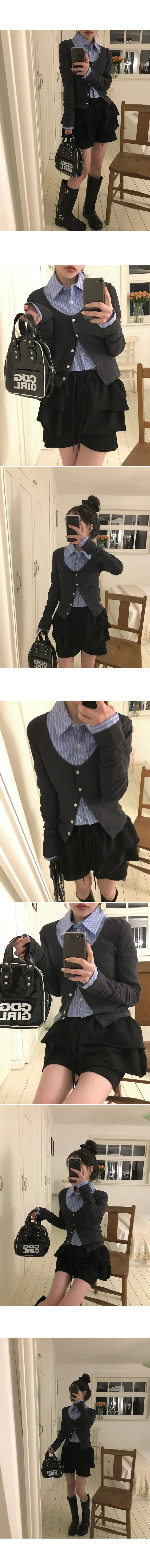 [early spring 👚⭐][MADE] 아우 레이어드 가디건 (4color) point.레이어드에 찰떡인 딥유넥 핏 상세 이미지 26