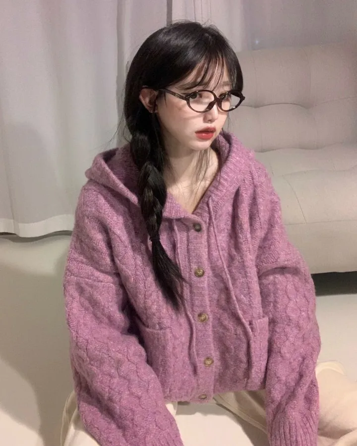 [고퀄/캐시울10] 도톰하고 아방한 핏, 아늑한 케이블 후드knit -8col 상세 이미지 3