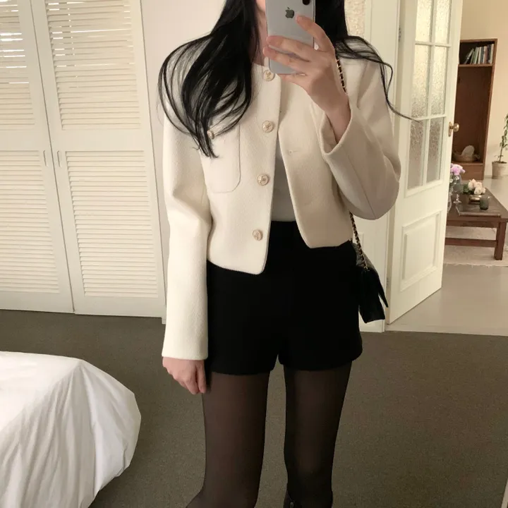 [코트원단/국내/겨울팬츠] 말라핏 도톰 모직 울 반바지 상세 이미지 38