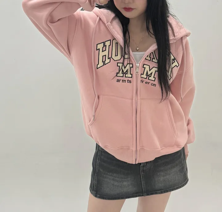 [2개묶음할인/ 캐주얼/힙한/편한] 양기모 후드 집업 자수 후드 집업 상세 이미지 12