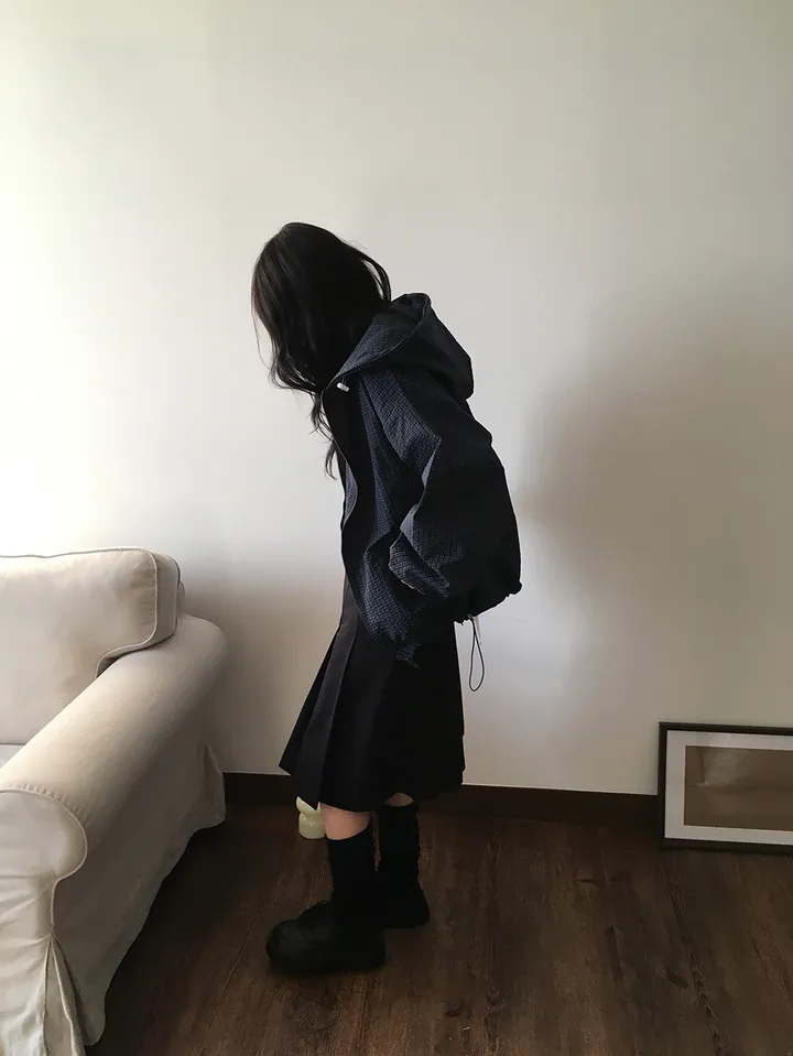 MD픽🩵 베카 체크 투웨이 후드 점퍼(5color) 상세 이미지 7