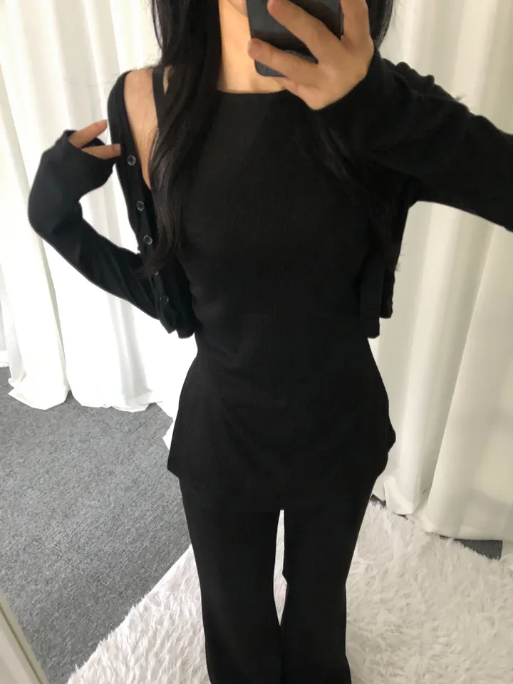 [휴가❤︎데일리룩/여리여리핏]트임 홀터넥 set 상세 이미지 27