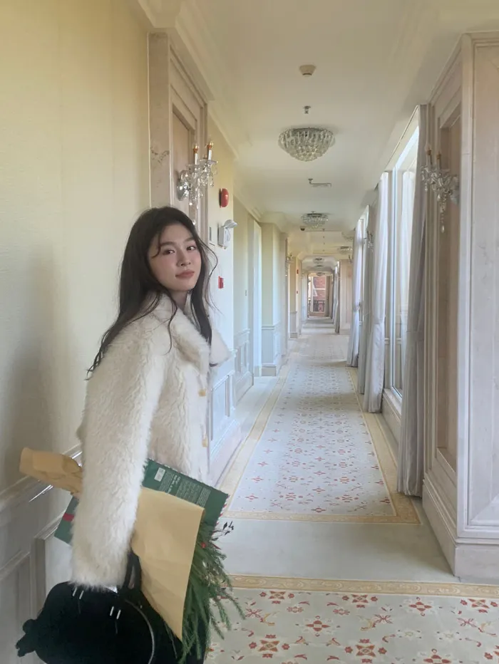 🩷당일출고🩷디로비❤️카라 떡볶이 단추 페이크 퍼 자켓 1color 상세 이미지 48