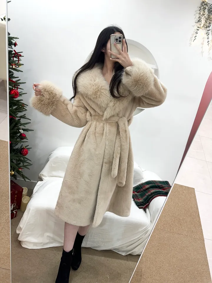 *오늘출발🚚!*[백화점납품🤎!/모델강추] 크렘므 숄카라 밍크퍼 벨트 롱코트 페이크퍼코트 에코퍼코트 앙고라코트 퍼자켓 퍼롱코트 퍼점퍼 밍크퍼자켓 폭스퍼코트 양털자켓 무스탕 숄코트 상세 이미지 18