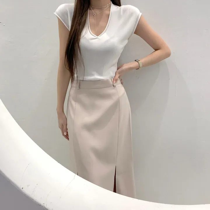 *한정수량원가 SALE* 국내 하이퀄리티 기본 수트 자켓 절개 슬릿 롱 스커트 하객룩 정장 오피스룩 투피스 세트 셋업 2color 상세 이미지 15