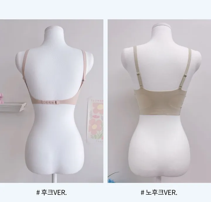 [자체제작]❣️4/6CM리얼내가슴핏!❣️남친도모름🤫노후크 사이즈프리 말캉풍만 볼륨심리스 뽕브라 보정브라 상세 이미지 21